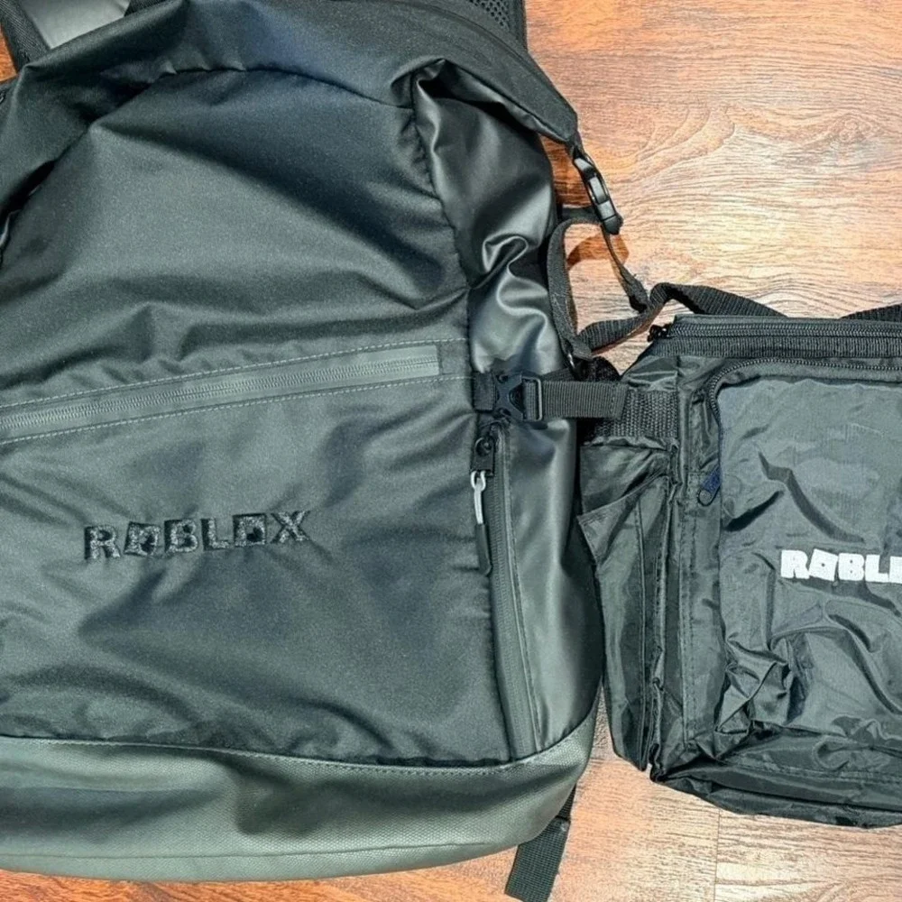Roblox Black backpack with lunch bag set